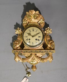 Louis XV Style Ornate Gold Wall Clock #3