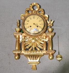 Louis XV Style Ornate Gold Wall Clock #4