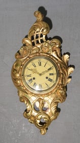 Louis XV Style Ornate Gold Wall Clock #5