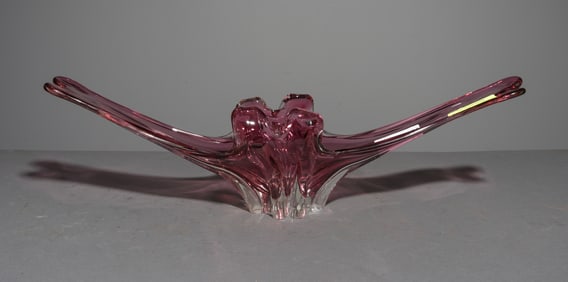 Pink Murano Art Glass Center Bowl