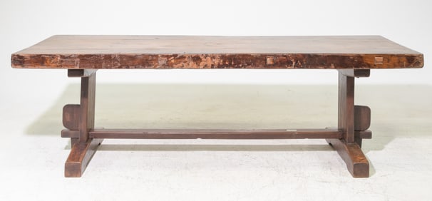 French Heavy Solid Oak Monastery Table