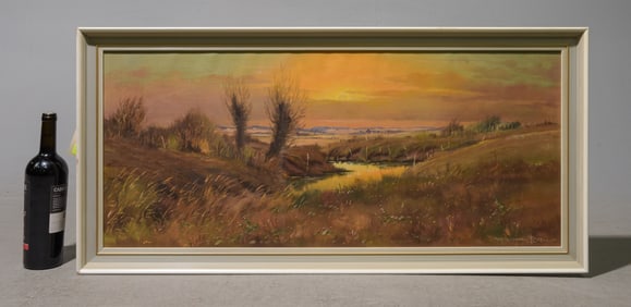 K. Ball Framed Oil on Canvas Landscape