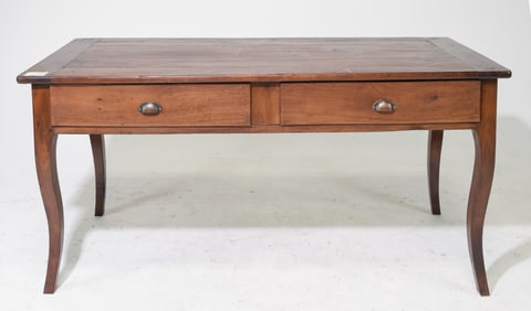 French Two Drawer Farmhouse Table c.1890's