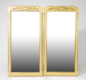 Two French Style Painted Framed Mirrors