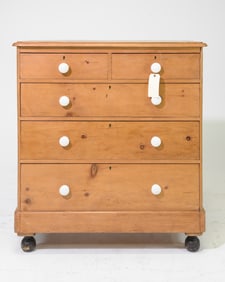 British Pine Five Drawer Chest c.19400's-50's