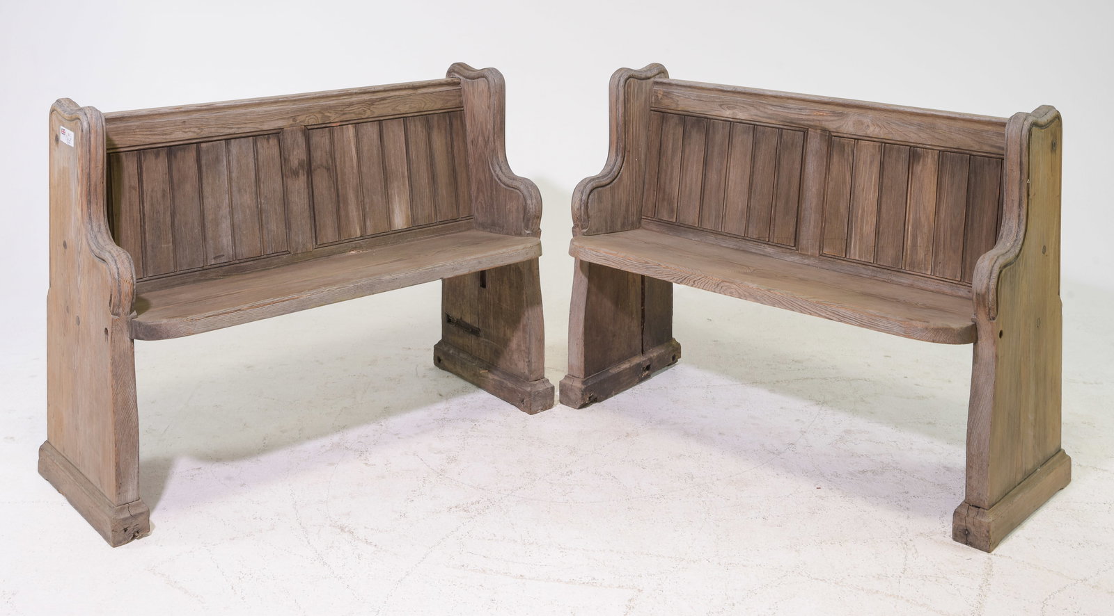 2 British Rustic Pine Church Pews / Benches (1 of 6)