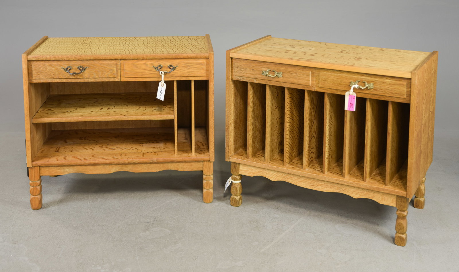 Danish Oak Pair of Occasional / Record Cabinets (1 of 6)
