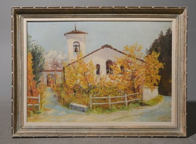 Framed Oil on Canvas Chapal by Deberoue c.1956
