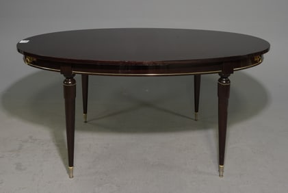Louis XVI Style Mahogany Dining Table with 2 Leaves
