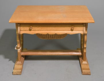 Danish Oak Low Sewing / Occasional Table