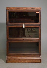 English Oak 3 Stack Lawyers / Barristers Bookcase