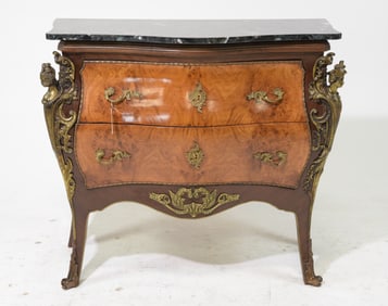 Empire Style Bronze Mounted Marble Top Chest #1