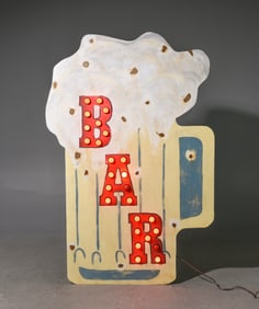 Frothy Bar Mug Light Up Sign