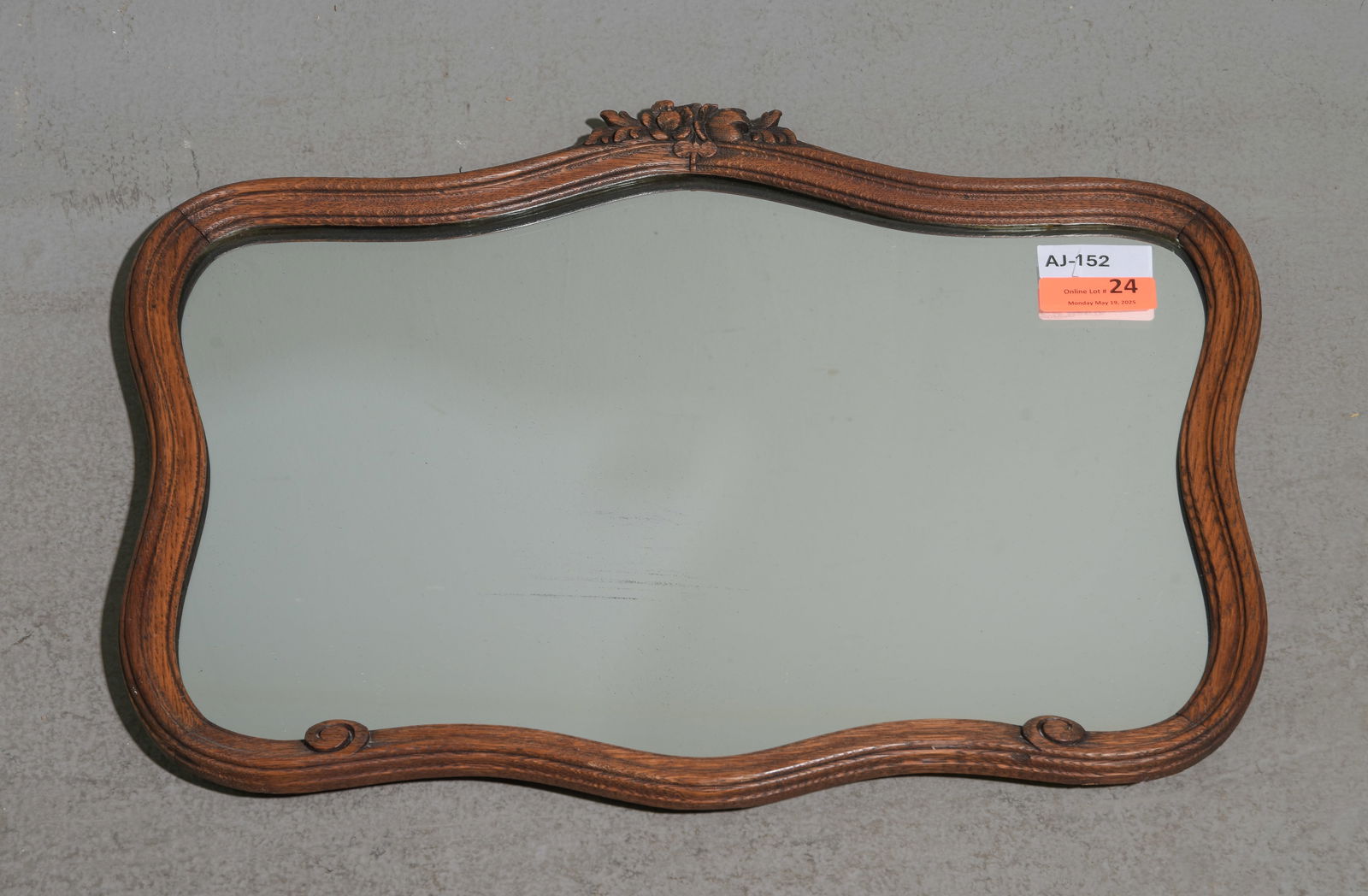 Argentinian Oak Framed Small Mirror (1 of 4)