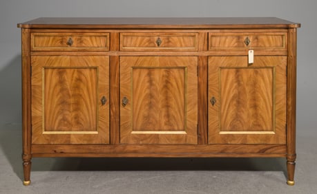 Louis XVI Style Sideboard / Enfilade With Gold Accent