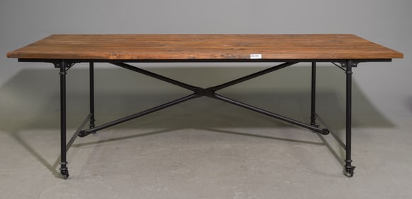 Industrial Style Rectangular Dining Table