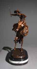 F. Remington Style "Bronco Buster" Bronze