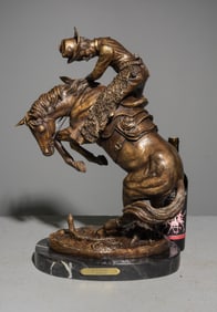 F. Remington Style "Rattlesnake" Bronze