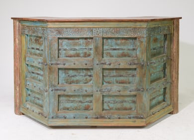 Heavy Rustic Painted Bar Counter