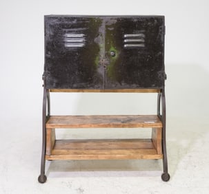 British "The Crown" Trade Marked Iron Cabinet