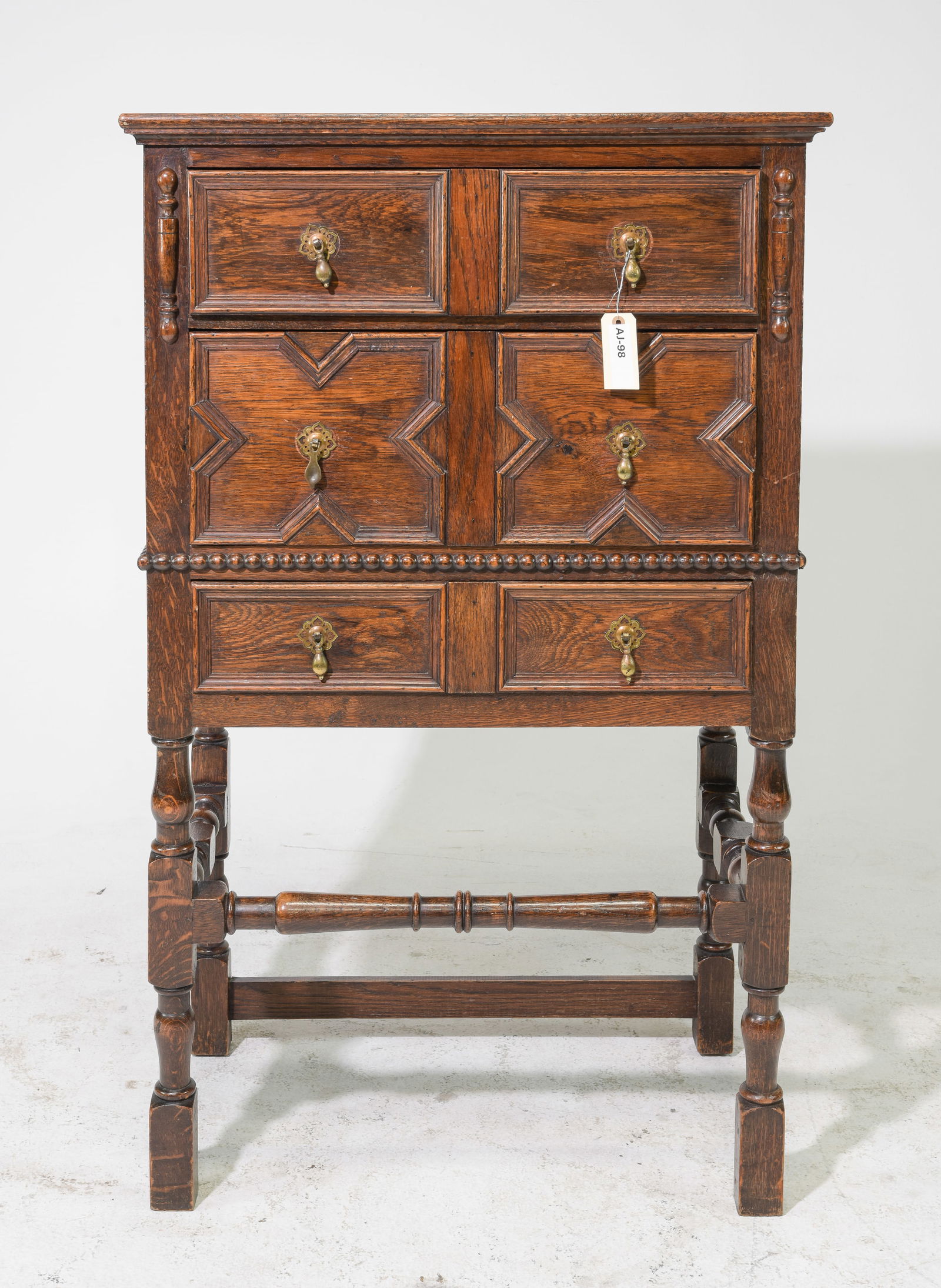 Jacobean Oak Tall Boy / Chest: Jacobean Oak Tall Boy / Chest - 47.5 in tall x 29 x 18