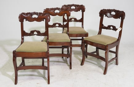 American Set Of 4 Mahogany Dining Chairs