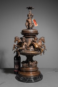 Napoleon III Style Bronze - "Putti Children Poseidon"