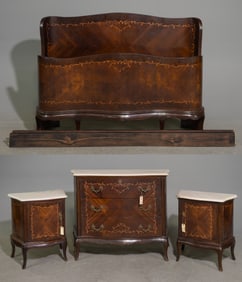 4pc Argentinian Style Bed Set - Chest, Bed, Etc.
