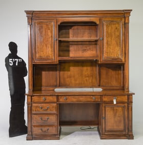 Hooker Furniture Desk with Bookcase / Cabinet Top