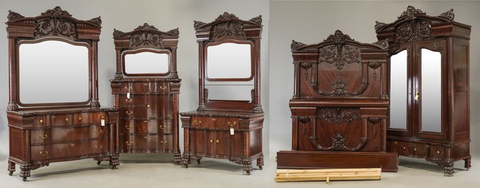 American Karges Furniture 5pc Mahogany Bedroom Set