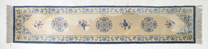 Hand Knotted Pagoda Oriental Runner Rug - 10' x 2'3