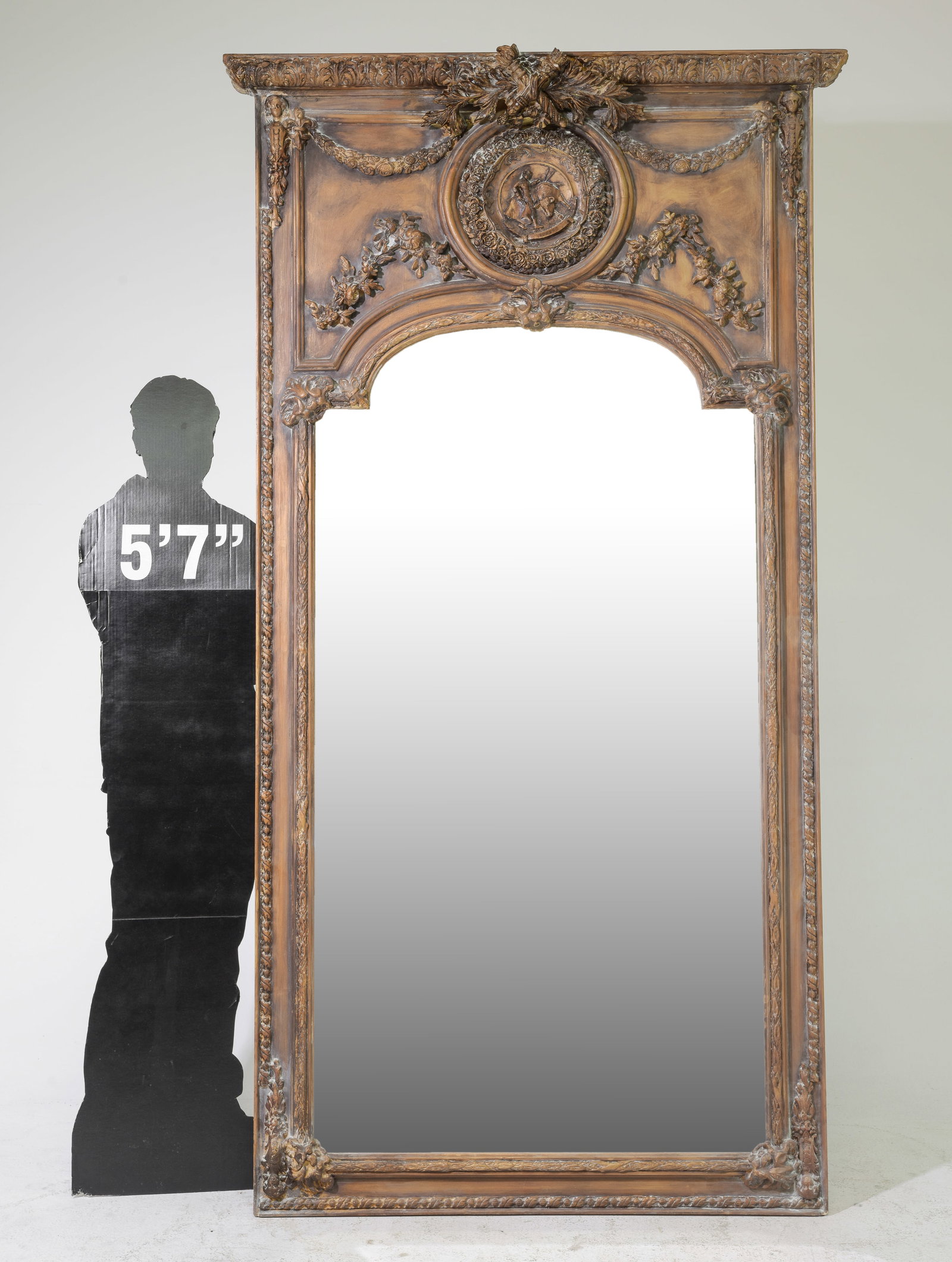 French Style Monumental Framed Beveled Mirror #2 (1 of 5)