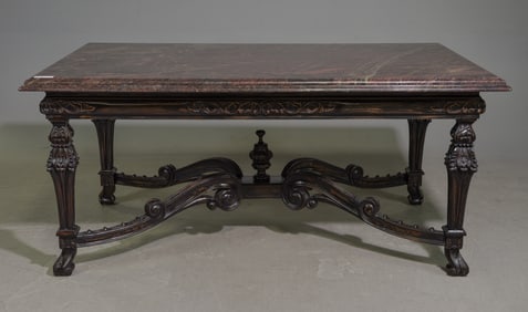 Empire Style Marble Top Entry / Dining Table