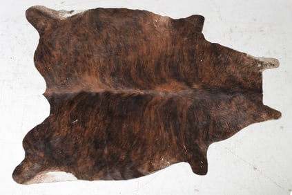 Brindle Argentinian Cow Hide Rug / Throw - 6' x 5'2