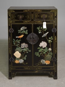 Asian Occasional / Hall Cabinet with Stone Adornments