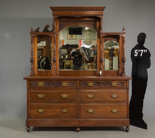 Victorian Style Mirror Back Buffet / Server