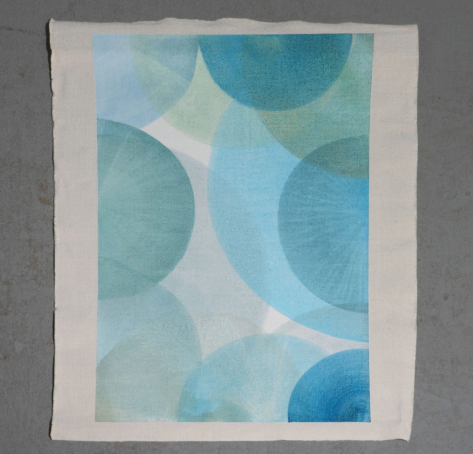 Oil On Linen Canvas " Untitled " By Nathalie Lesage: Oil / Acrylic On Linen Canvas " Untitled " By Nathalie Lesage - 37.5 in tall x 30 x .5 Nathalie is a French artist born in 1966. Her lineage is full of artist from a sculptor uncle to a cabinet maker