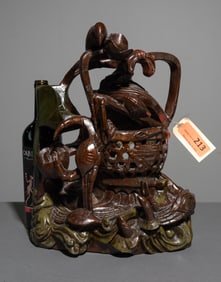 Chinese Hand Carved Boxwood Statue