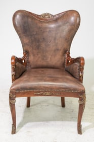 Office / Gentleman's Smoke Room Leather Arm Chair