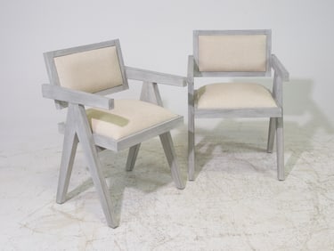 2 Arm Chairs in The Manner of Pierre Jeanneret