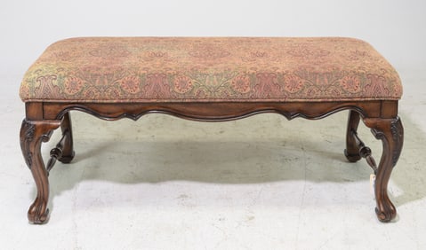 Victorian Style Upholstered Window / Hall Bench