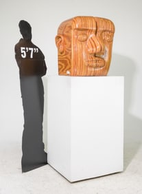 HY Farber Wood "A Split Personality" Sculpture