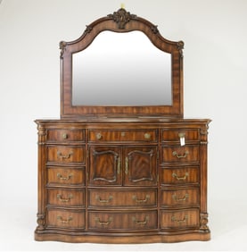 Maitland-Smith Style Large Dresser / Chest with Mirror