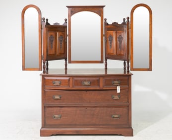 American Triple Mirror Dresser