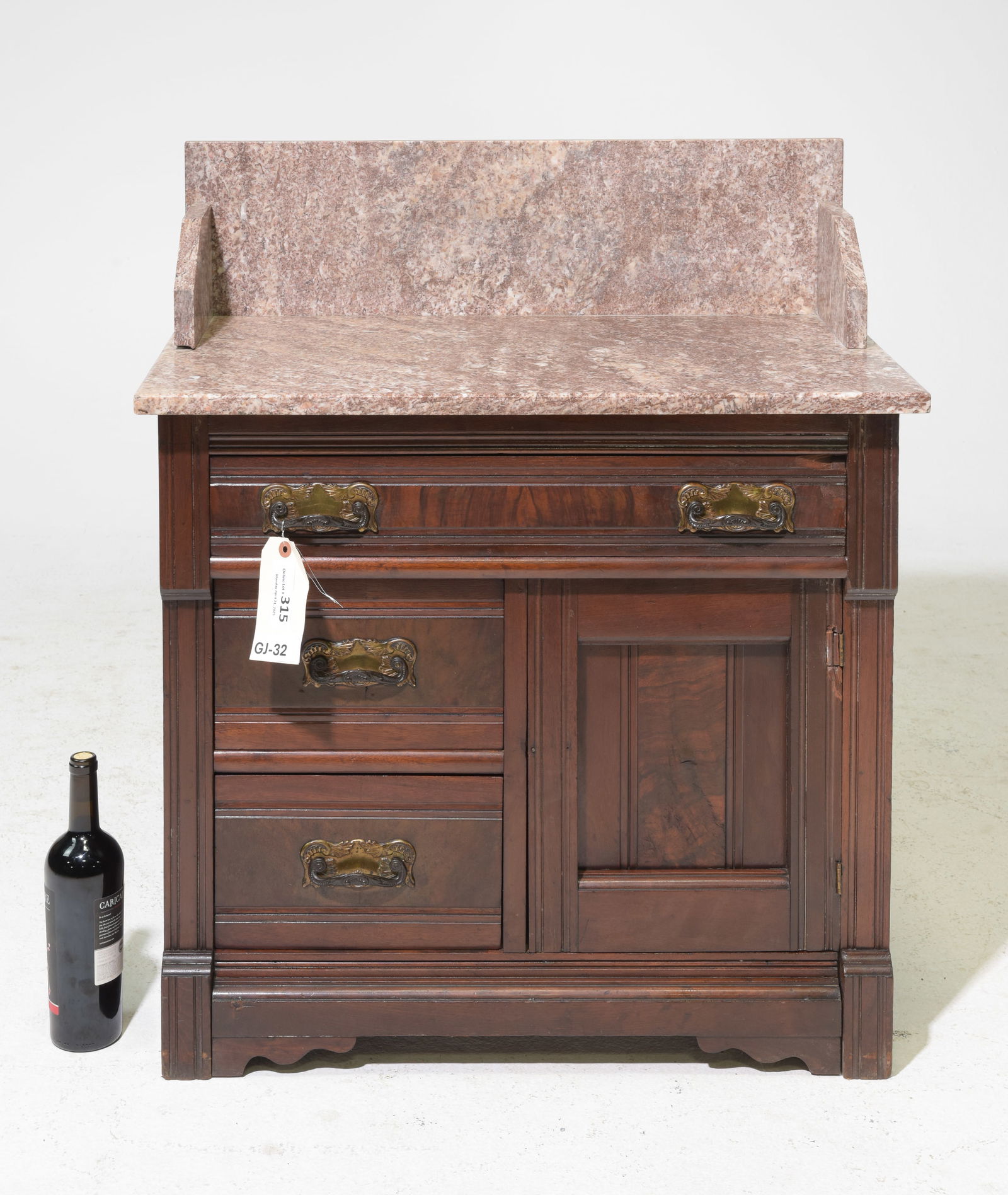 American Mahogany Small Marble Top Wash Stand (1 of 6)