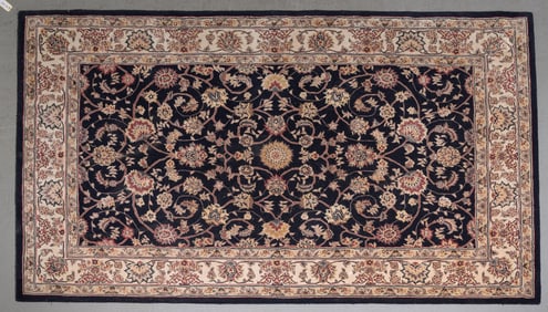 Black & Red Machine Made Rug - 8'9 x 5'6