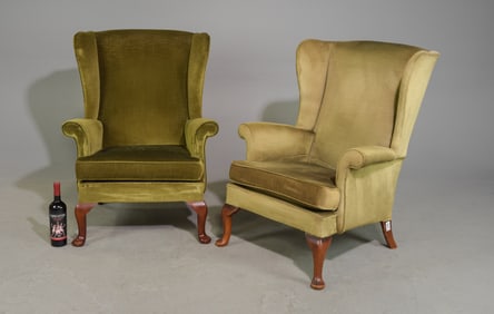 English Pair of Parker Knoll Wing Back Arm Chairs