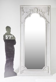 French Style Monumental Grand Painted Mirror