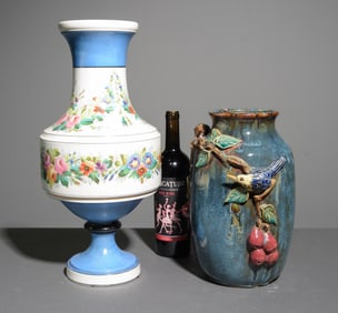 Japanese Hand Painted Vase & Floral Decorated Vase