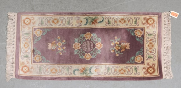 Hand Knotted Asian Rug - 4'8 x 2'3